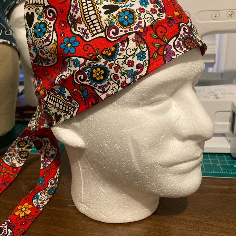 Day of the dead skull cap